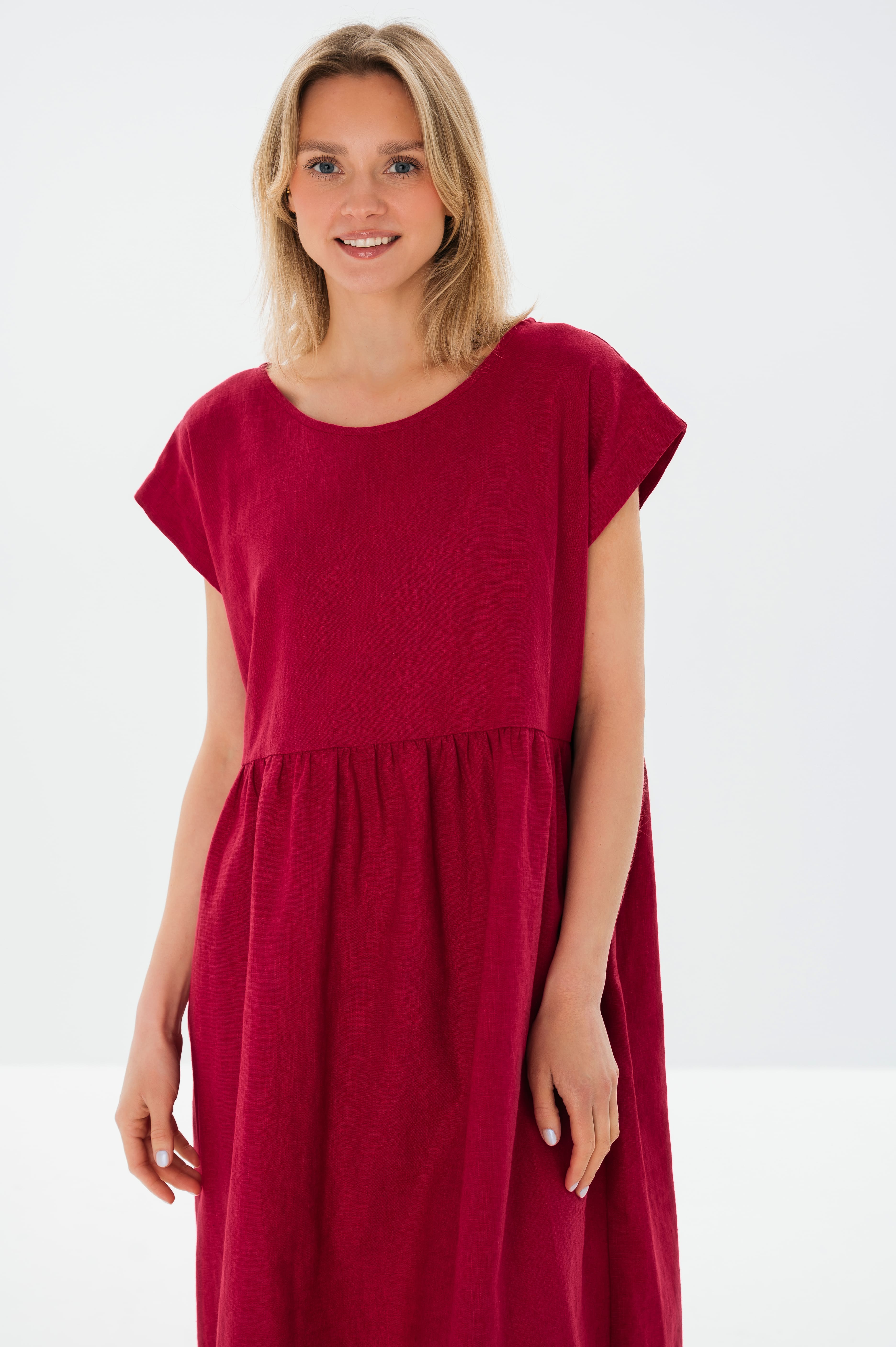 LUNA — Robe en lin décontractée à poches