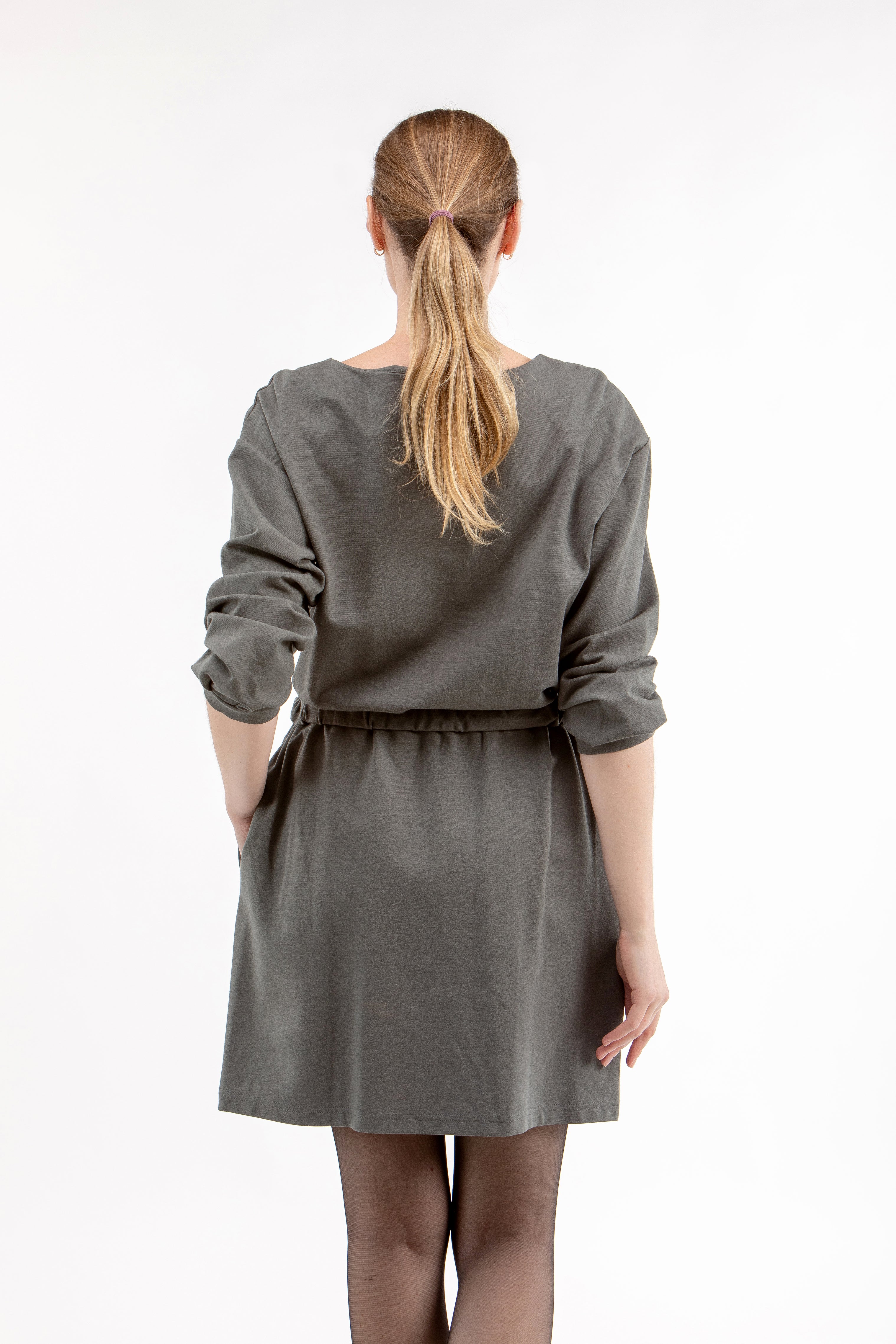 Italian Punto dress SHINE, — Structured Knit Wrinkle-Free