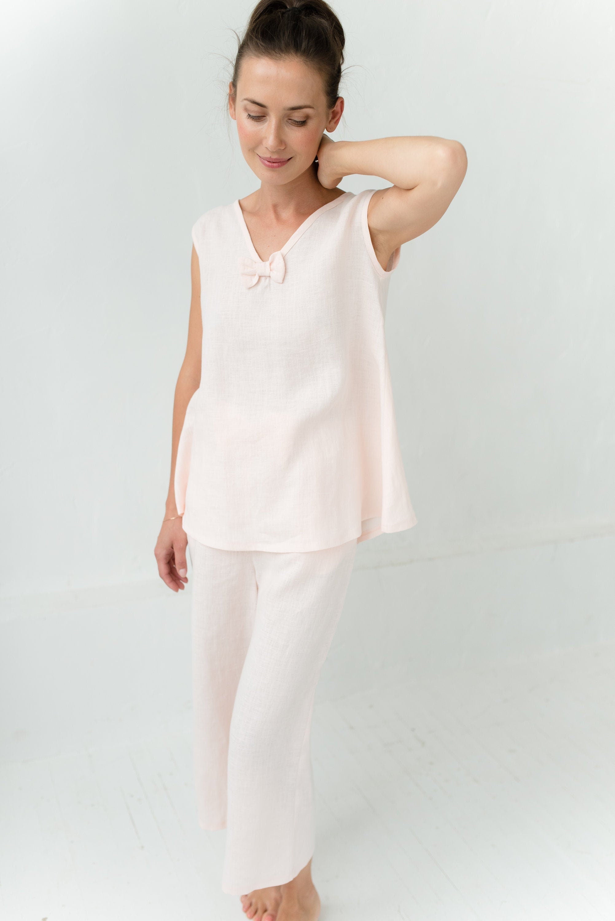 SLEEP — Linen Sleep Set, Rose M