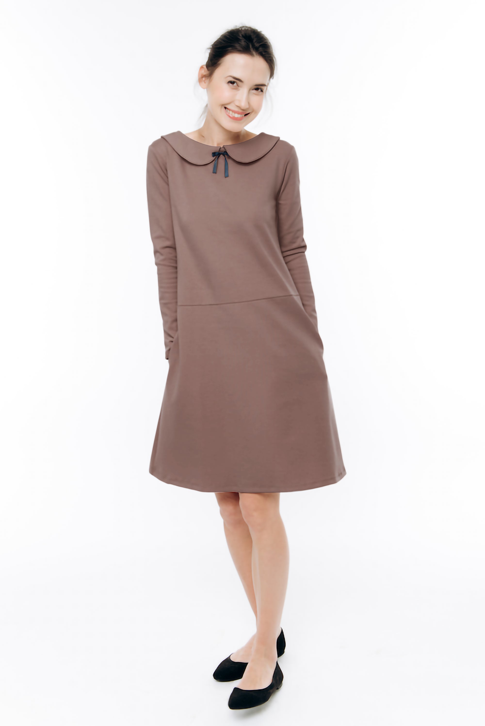PARISIAN — Italian Punto Milano Knit Collar Dress