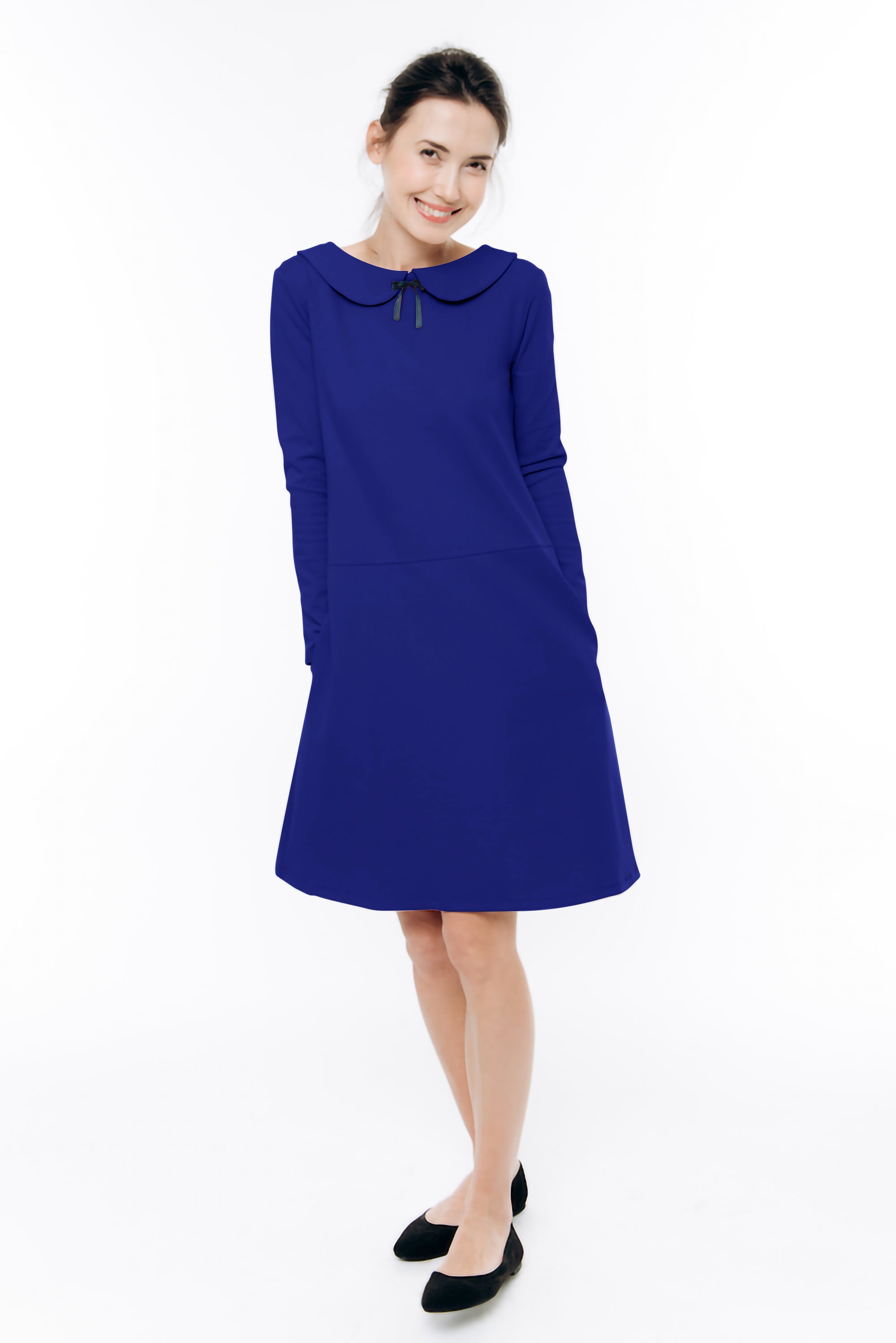 PARISIAN — Italian Punto Milano Knit Collar Dress