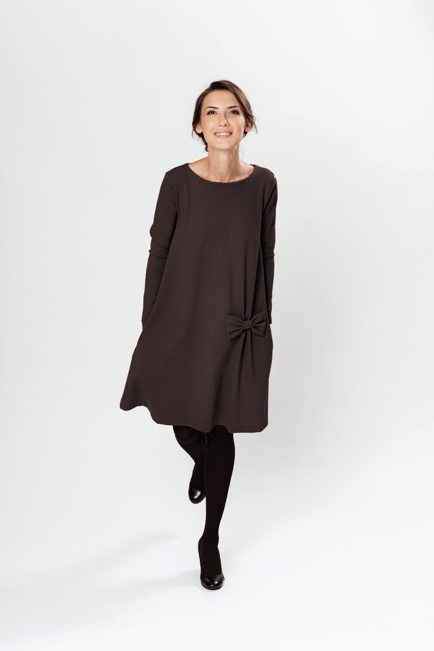 KISS — Italienisches Punto-Milano-Strick-Swingkleid