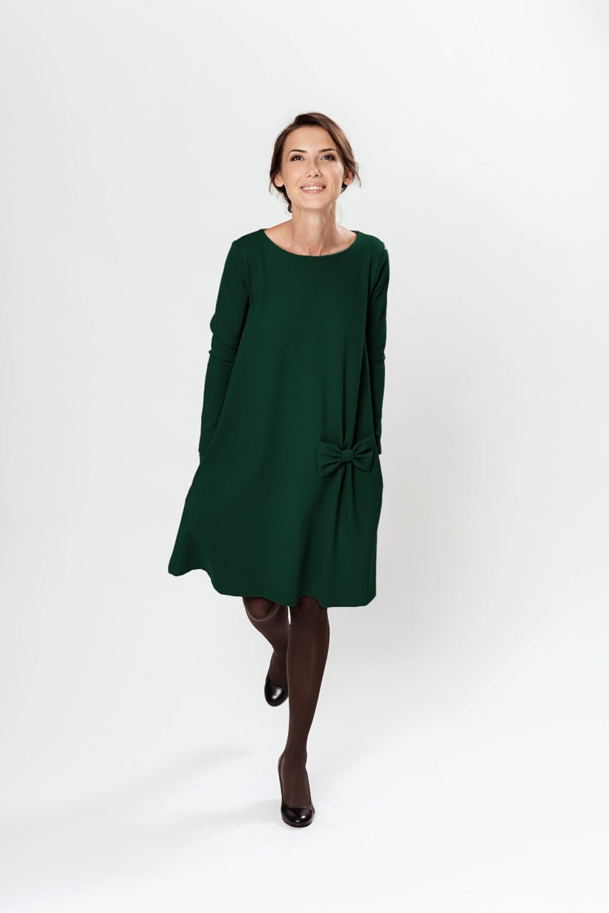 KISS — Italienisches Punto-Milano-Strick-Swingkleid