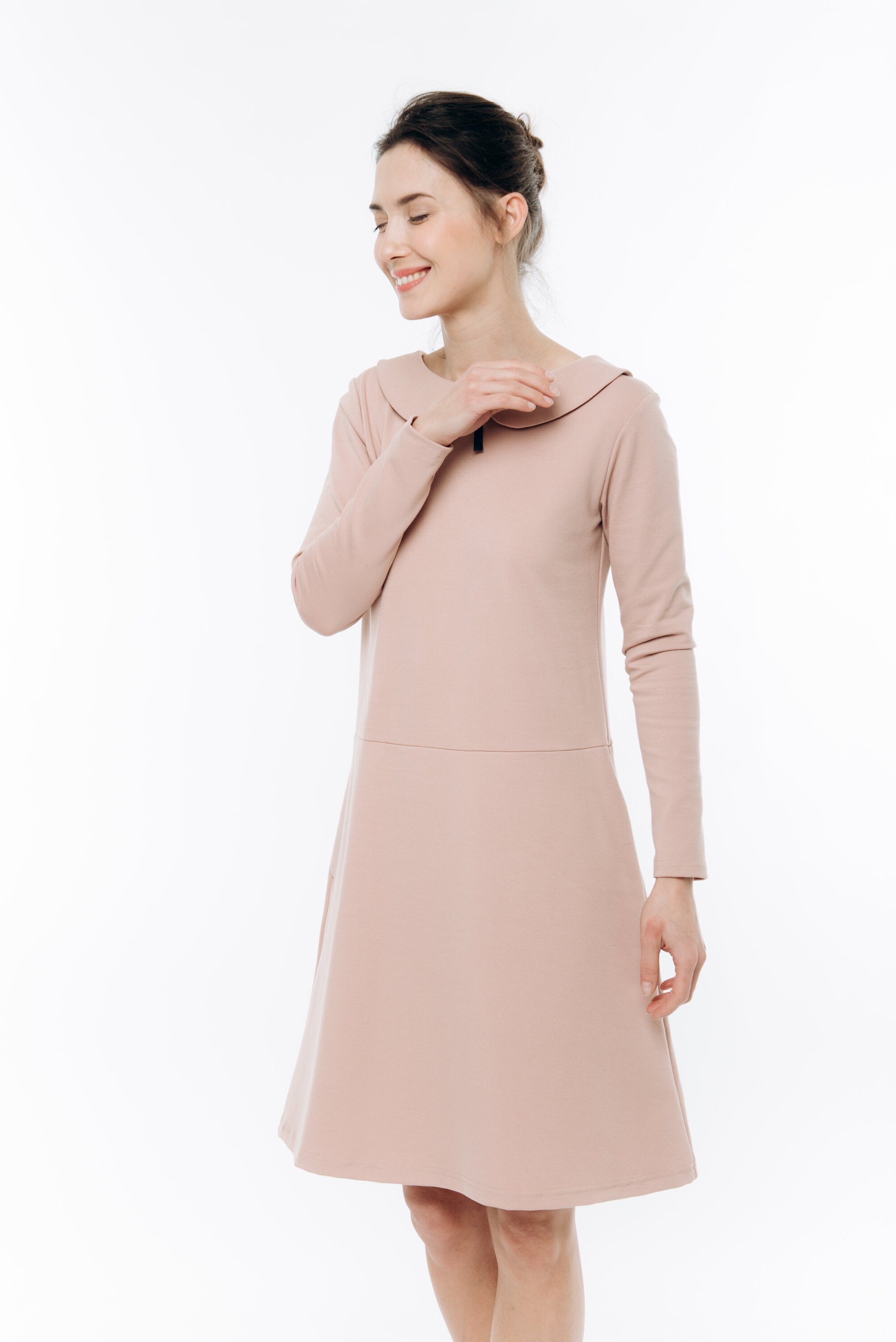PARISIAN — Italian Punto Milano Knit Collar Dress