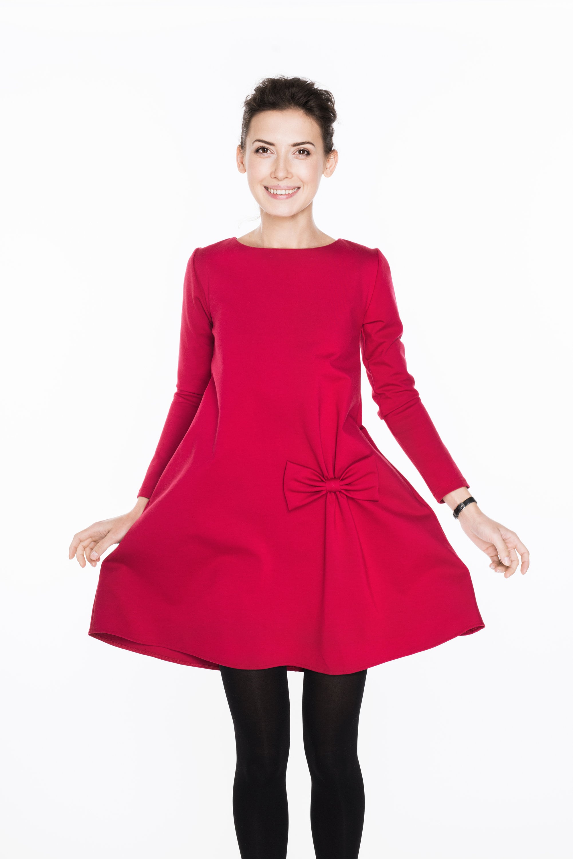 KISS — Italienisches Punto-Milano-Strick-Swingkleid