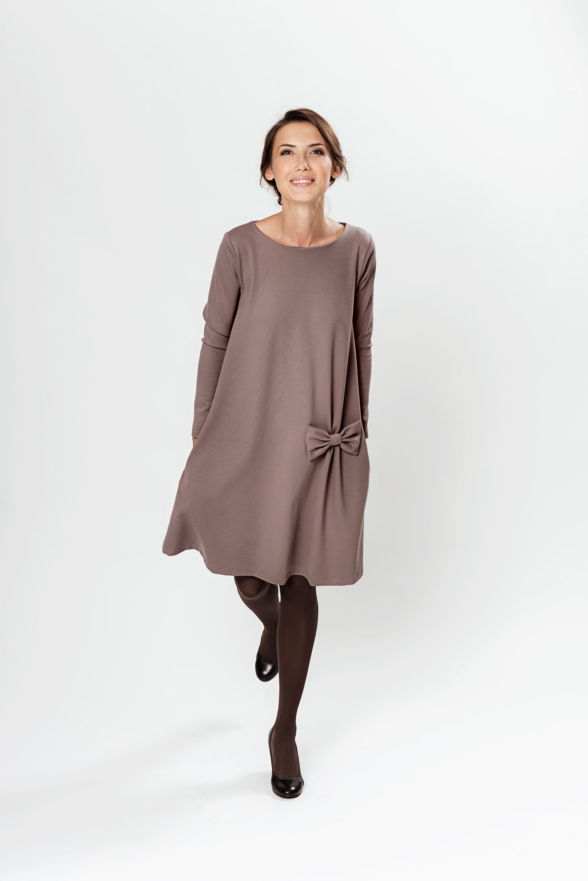 KISS — Italienisches Punto-Milano-Strick-Swingkleid