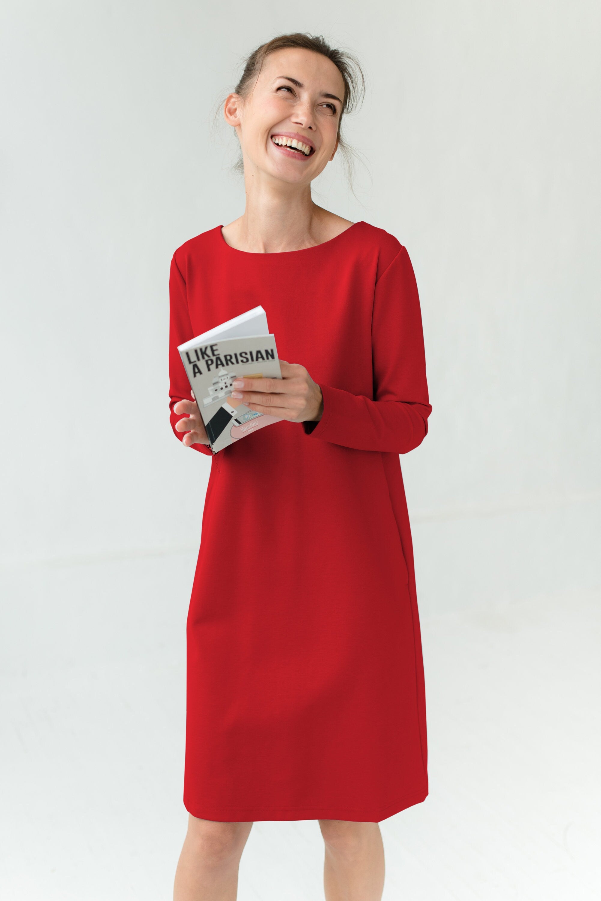EMILY — Italian Punto Milano Knit Dress With Back Bow